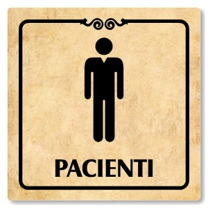 WC muži pacienti, 118x118mm, pergamen, Texas